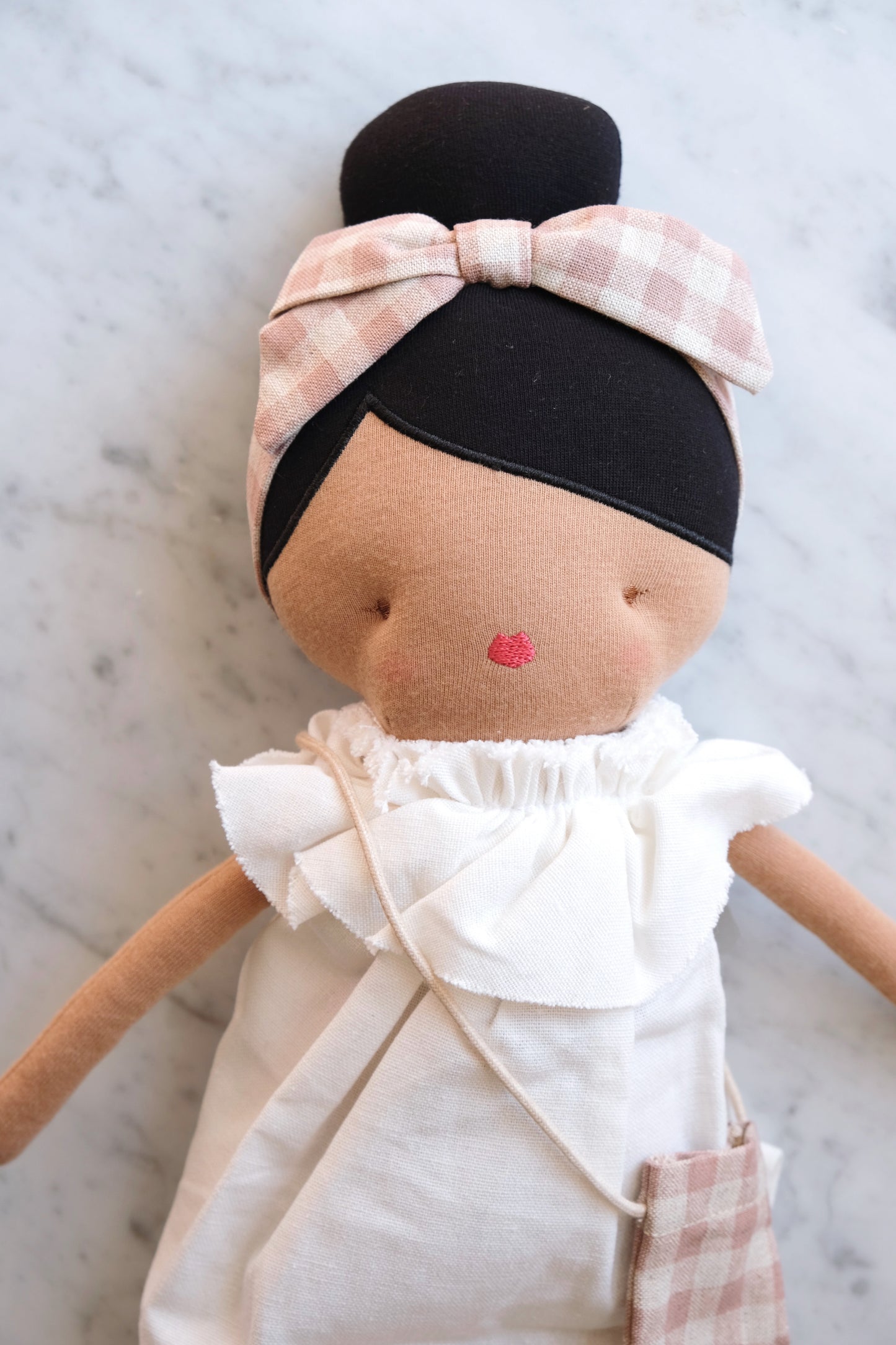 Parisienne Cloth Doll - Pink Gingham