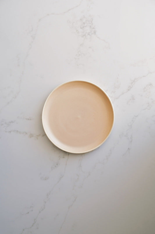 salad plate in coral