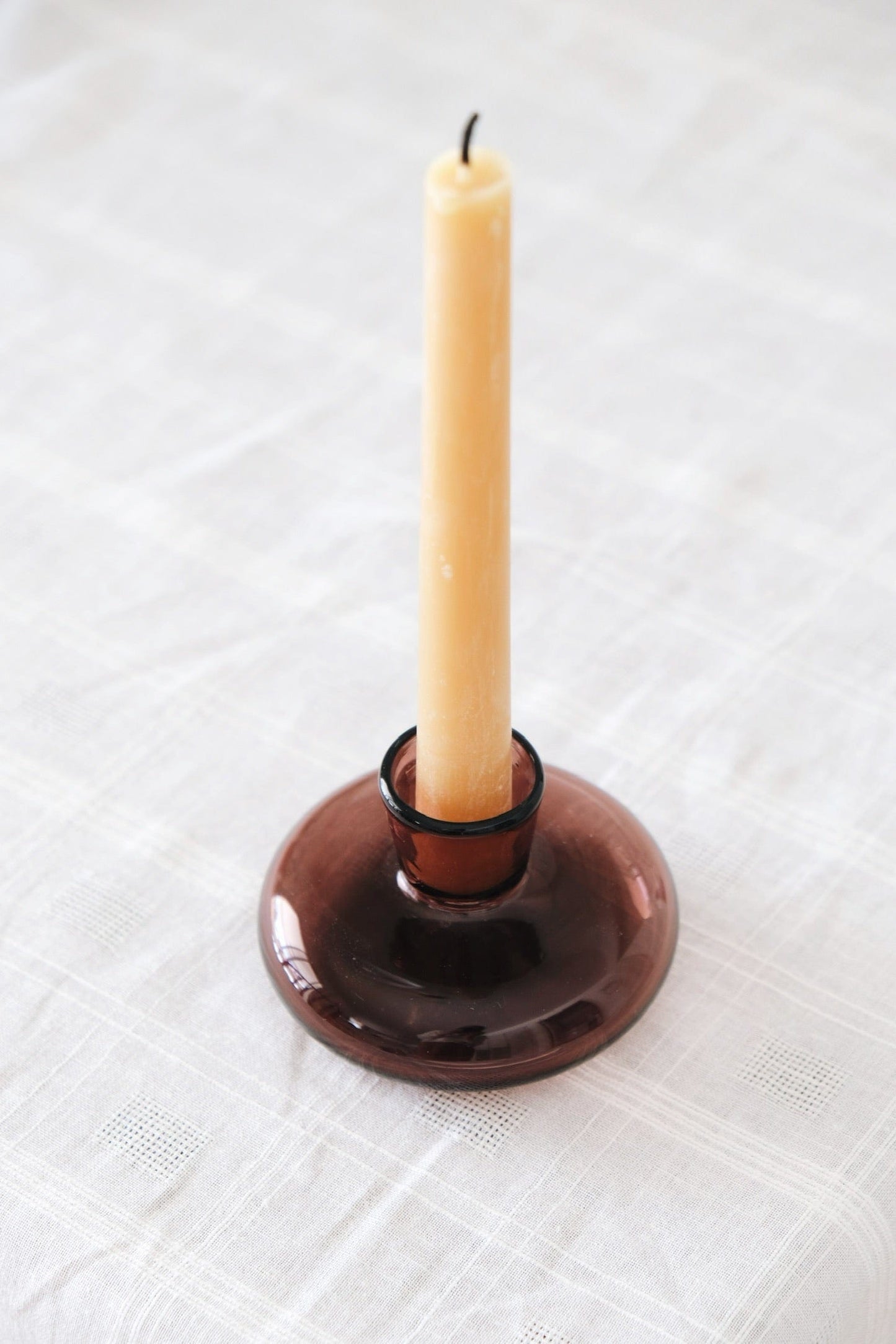 Glass Candlestick Holder