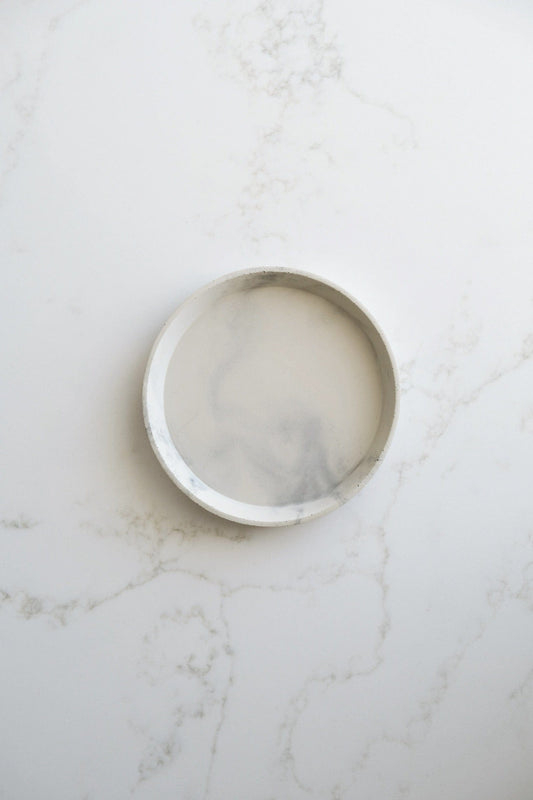 marble concrete catch all tray