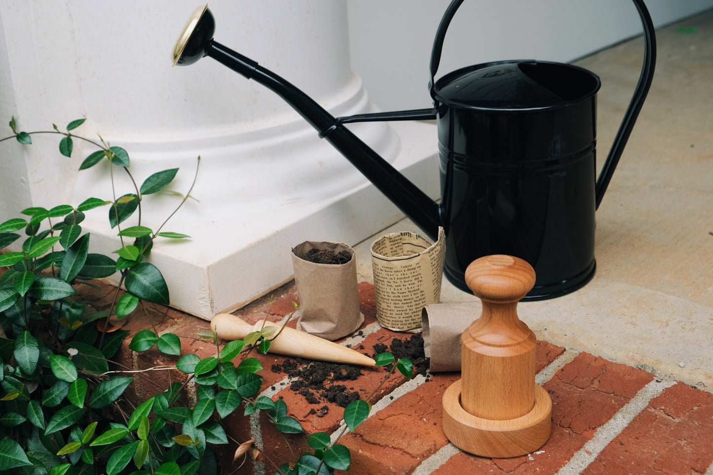 Black Watering Can