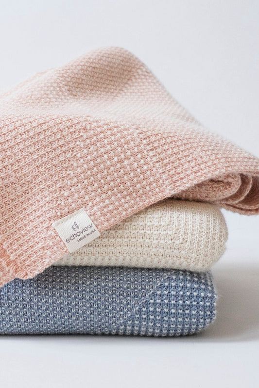 Organic Cotton & Alpaca Textured Triangle Baby Blanket