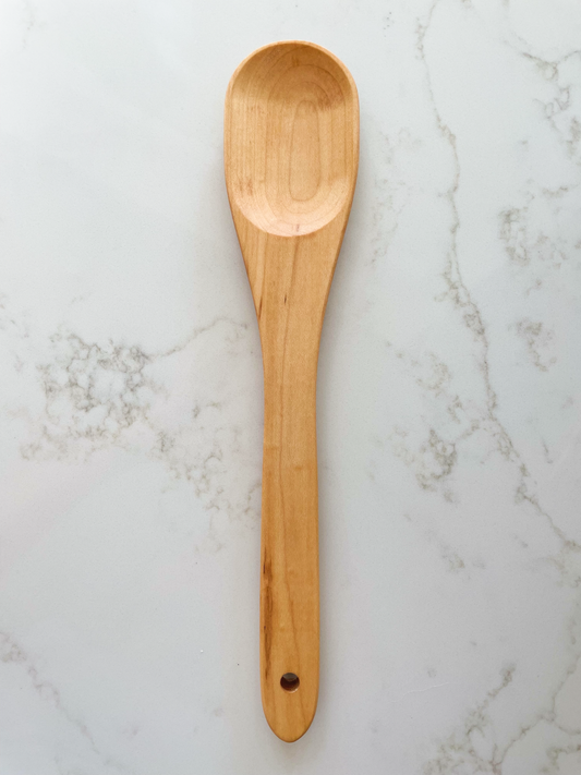 handmade maple tasting spoon