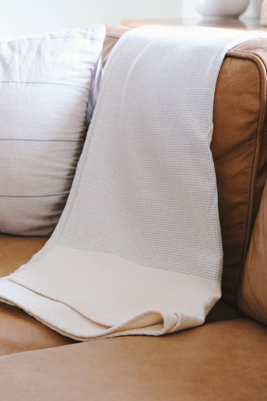combed cotton throw by evangeline linens